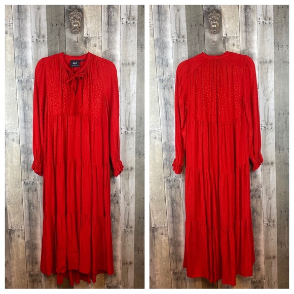 Anthropologie Maeve Wendy Dress in Bright Red Size Extra Small. - Picture 14 of 15
